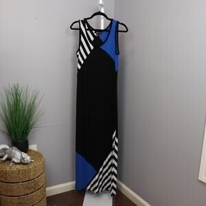 Style & Co Colorblock Tank Maxi Dress Rayon Size M